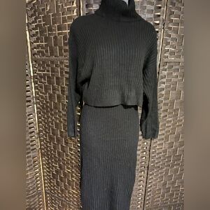 Elegant Knit Dress/Sweater Set